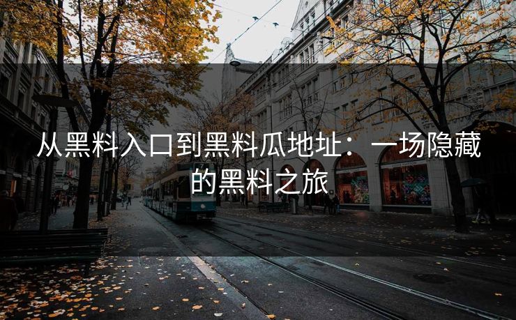 从黑料入口到黑料瓜地址：一场隐藏的黑料之旅