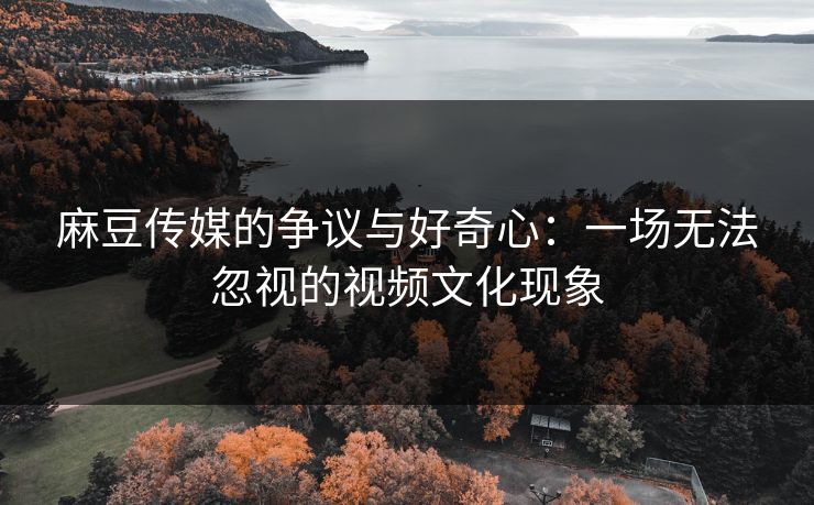 麻豆传媒的争议与好奇心：一场无法忽视的视频文化现象